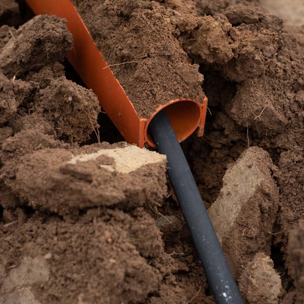 Titan Attachments Pipe Layer Attachment, Pipe Layer for Bolt On Single Tine Subsoiler, 2.75" Tube Accepts 50mm Poly Pipe, Install Irrigation Pipes & Other Underground Hoses & Wires