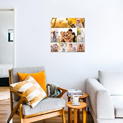 Miniatura 3 de CCWACPP Impresiones en lienzo con tus fotos, collage de fotos, arte de pared personalizado con fotos familiares, imágenes impresas, regalos