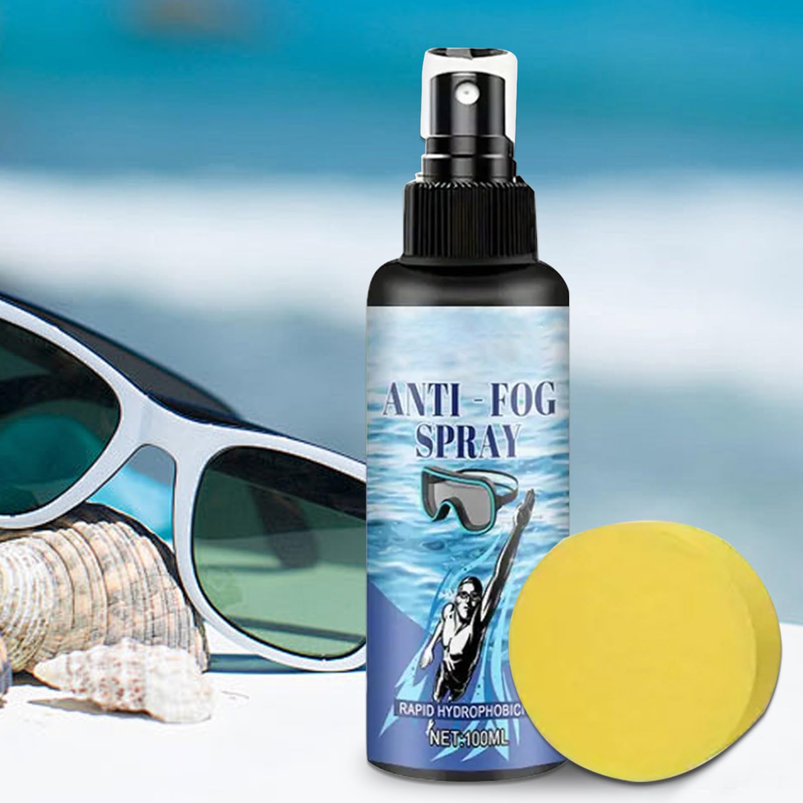 Spray Antiappannante per Occhialini da Nuoto | Soluzione Antifoschia per Occhiali Subacquei Trasparenti | Liquido Manutenzione 100ml per Allenamento Piscina Snorkeling attività Acquatiche