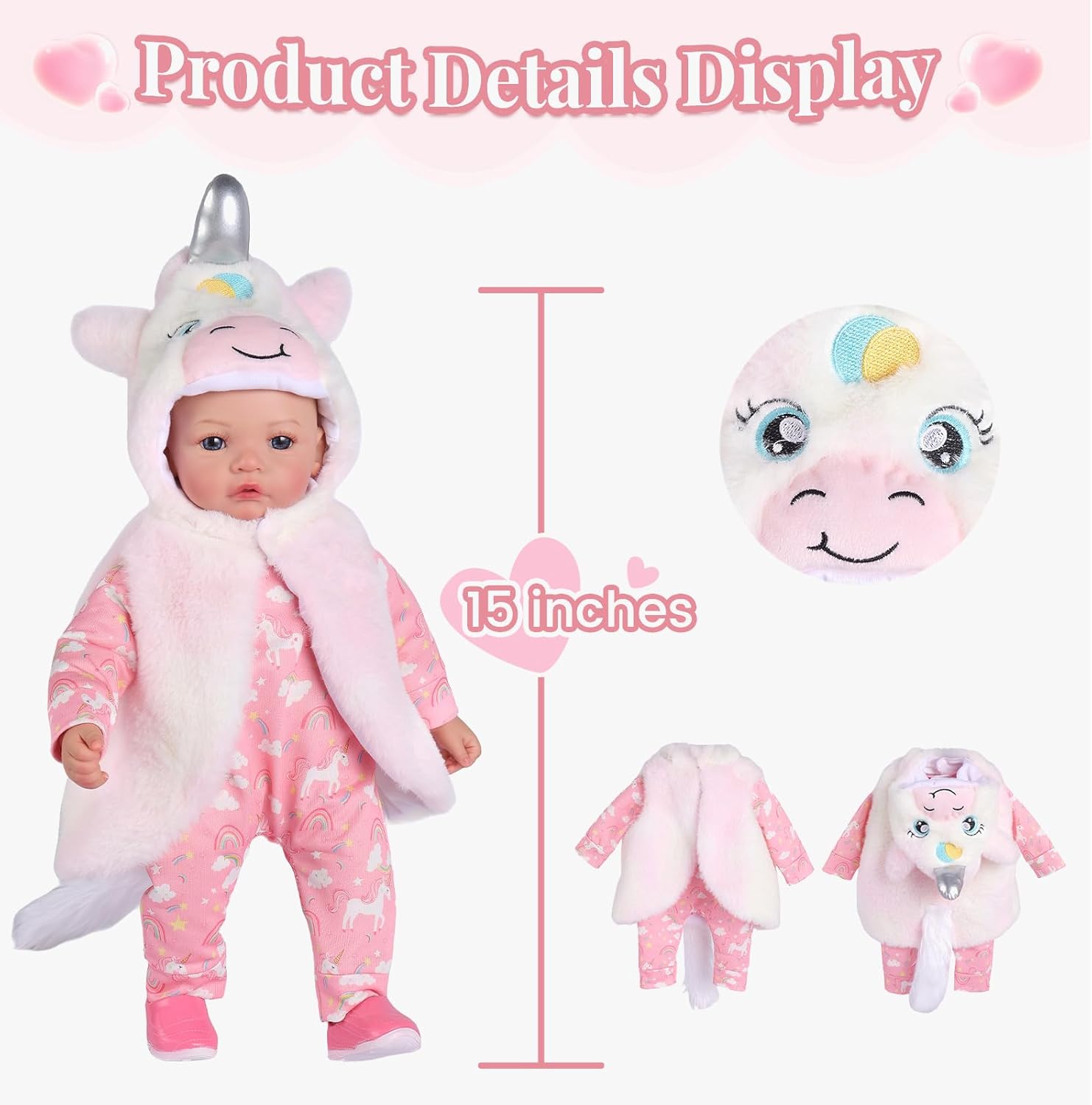 BABESIDE Baby Dolls, 17inch Large Realistic Cute Soft Body Baby Doll Real Life Baby Dolls with Accessories for 3+ Year Old Girls Gifts, Pretend Play, Collection