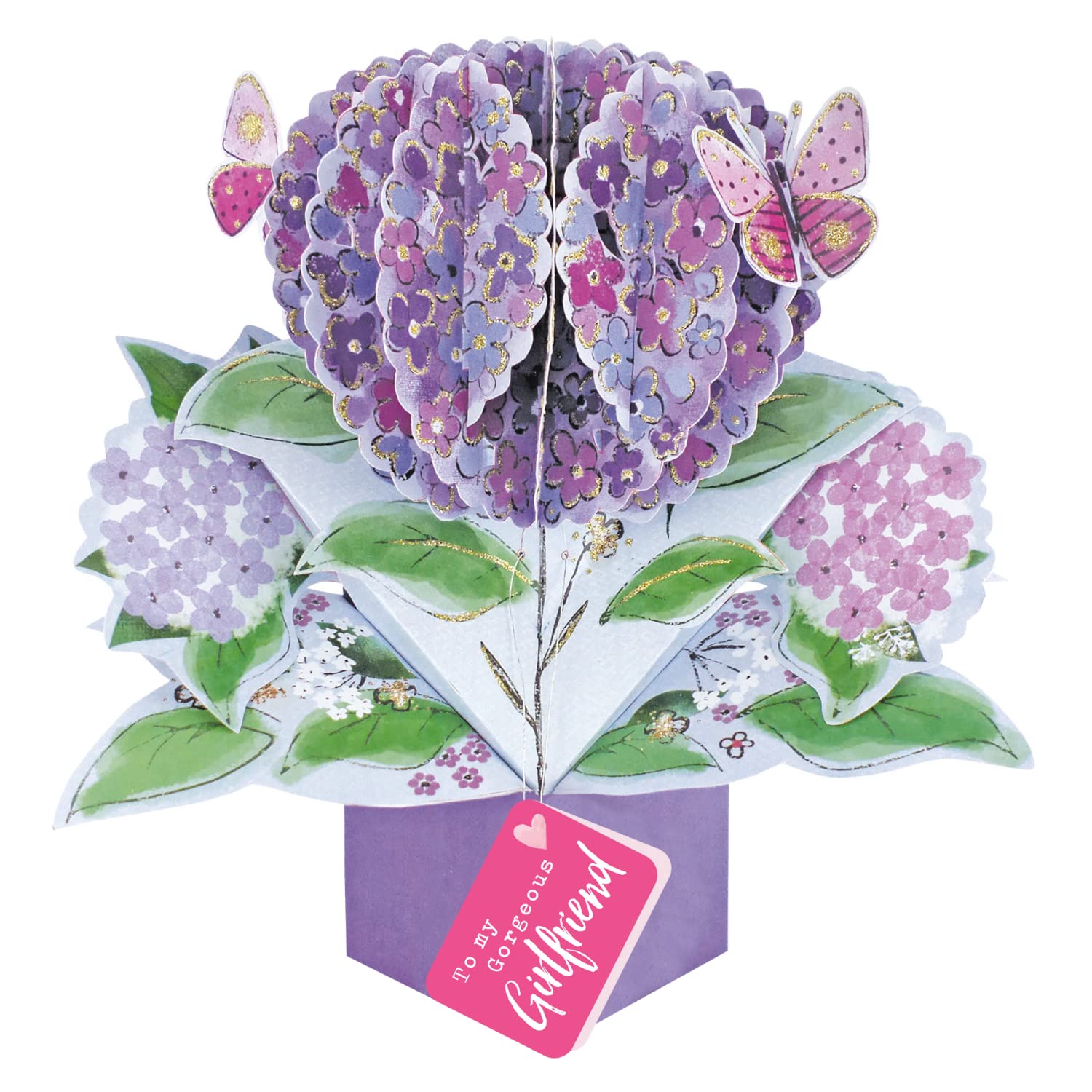 Gorgeous Girlfriend Hydrangea Pop Up Card Mother's Day, Birthday, Any Occasion POP024M27 โ image 1
