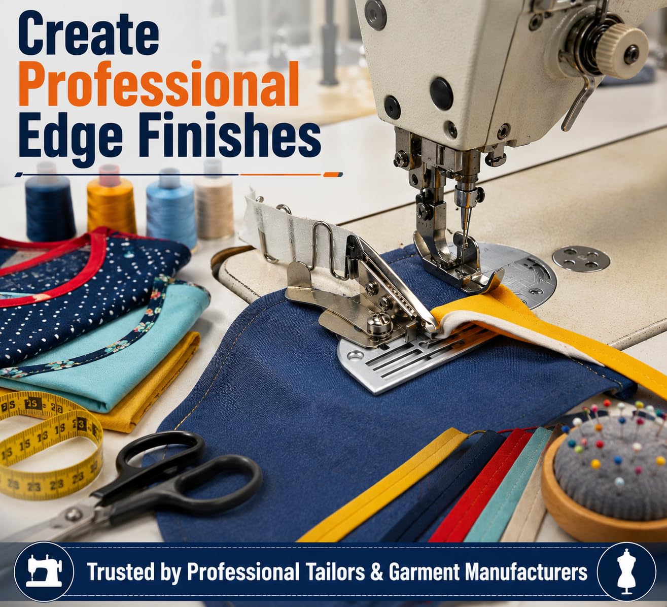Zenith Steel 26 mm Double Fold Angle Binder A10 for Industrial Sewing Machine Folder Set (Includes Fold Angle Binder, Needle Plate, Pressure Foot, Feed Dog) — Amazon image 9