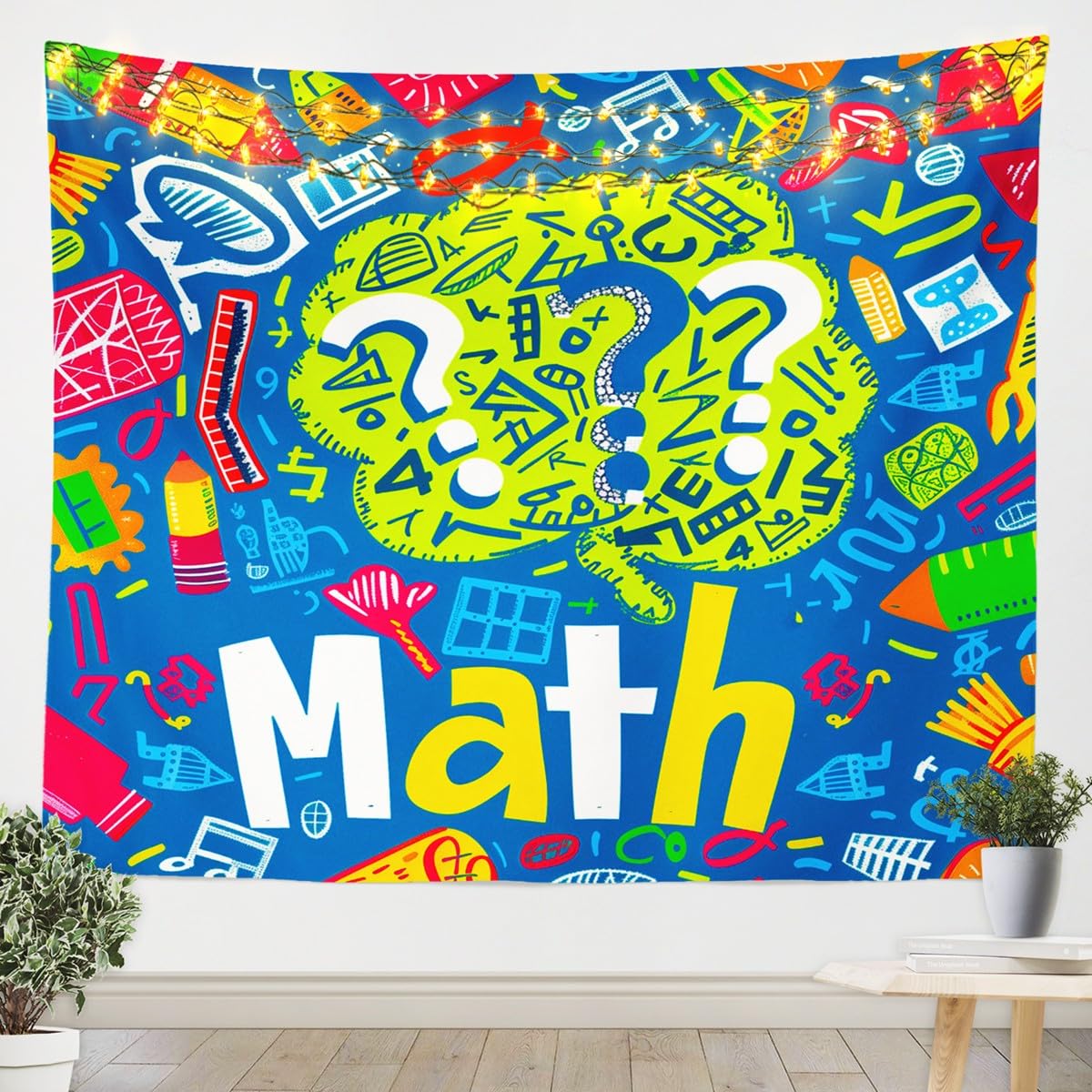 Erosebridal Math Equation Tapestry For Kids Boys Girls Room Small 51X59 Mathematics Formula Biology Tapestries Math Science Tapestry Wall Hanging