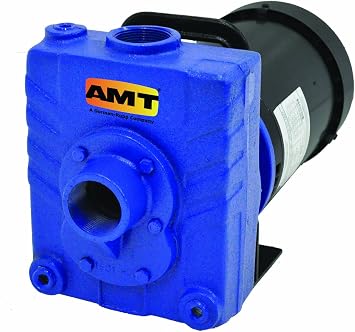 AMT 2821-98 1.5" stainless steel self-priming centrifugal pump, Viton Seal, 1.5hp ODP, 1 Ph Motor