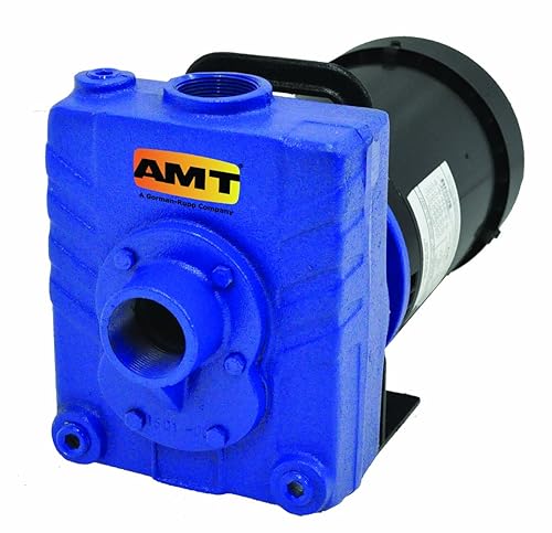 AMT Pump 2828-95 Bomba centrífuga autocebante hierro fundido 2 HP 1 fase 115230V curva D 1-12 NPT hembra Succión y descarga puertos