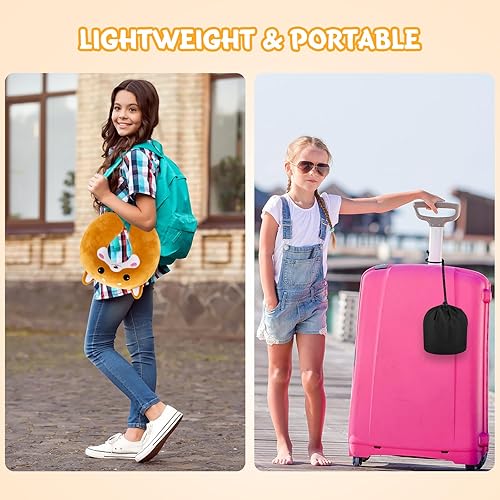 Vista 29 de Almohada de viaje para niños y adultos, bonita almohada para el cuello para viajar, almohada de espuma viscoelástica para avión, almohada para Azul