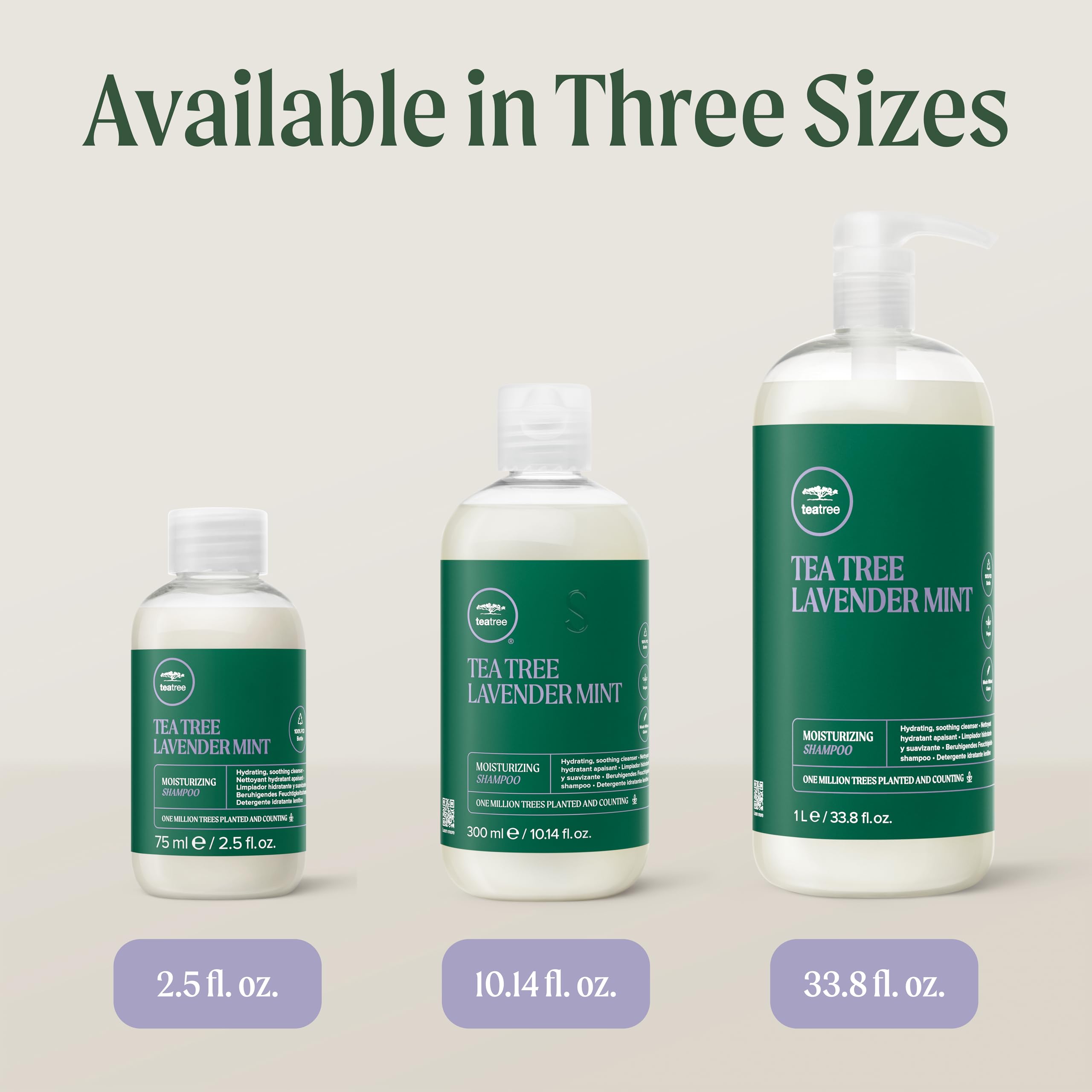 Paul Mitchell Tea Tree Lavender Mint Moisturizing Shampoo - Feuchtigkeits-Shampoo für trockenes, geschädigtes Haar, wohltuende Haar-Wäsche