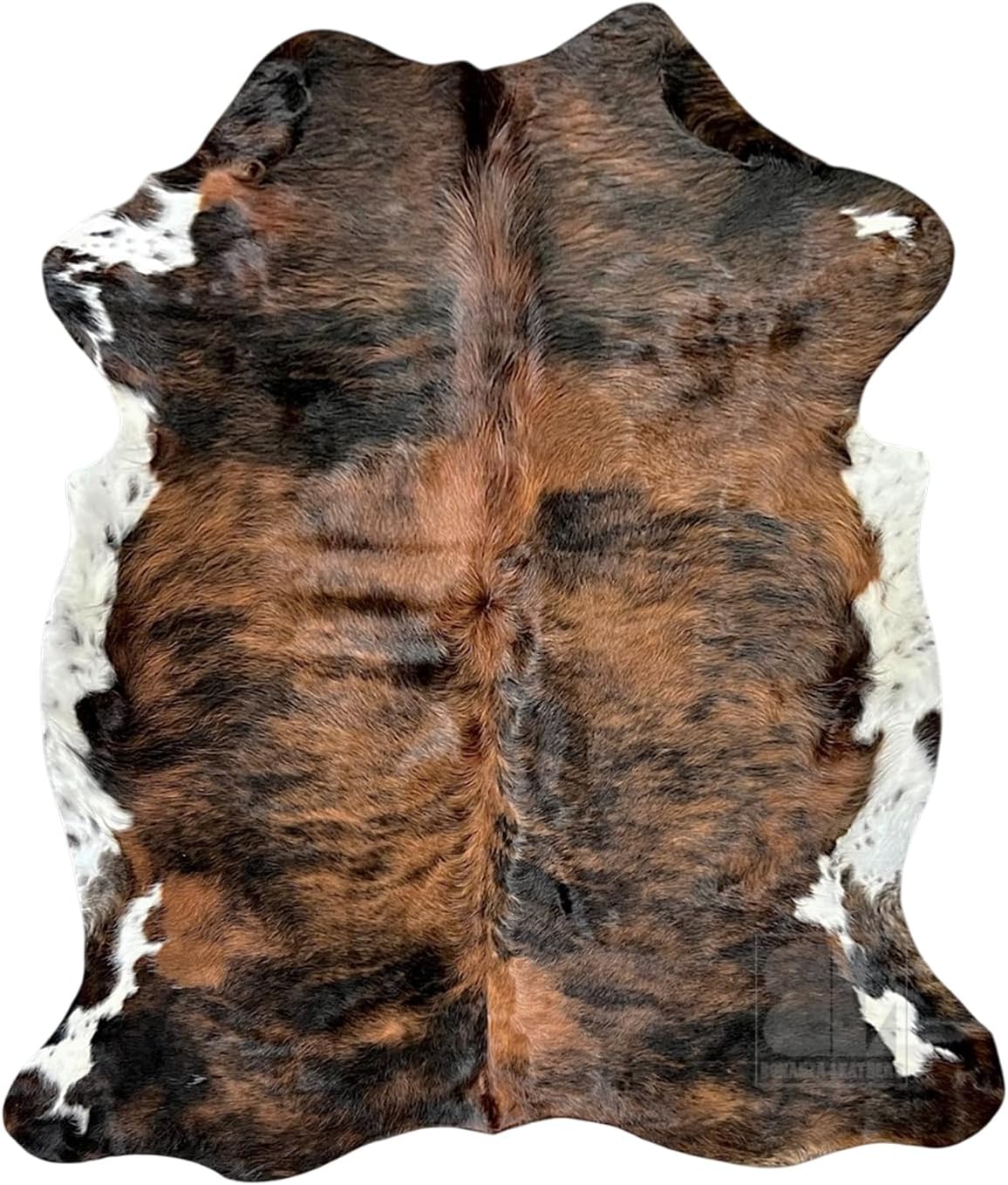 bonanza leathers Genuine Tricolor Cowhide Rug 6x7 ft – Natural Hair-On Cow Hide, Kids & Pet Friendly, Luxury Western Ranch & Farmhouse Decor, Large Real Cow Skin for Living Room or Under Dining Table