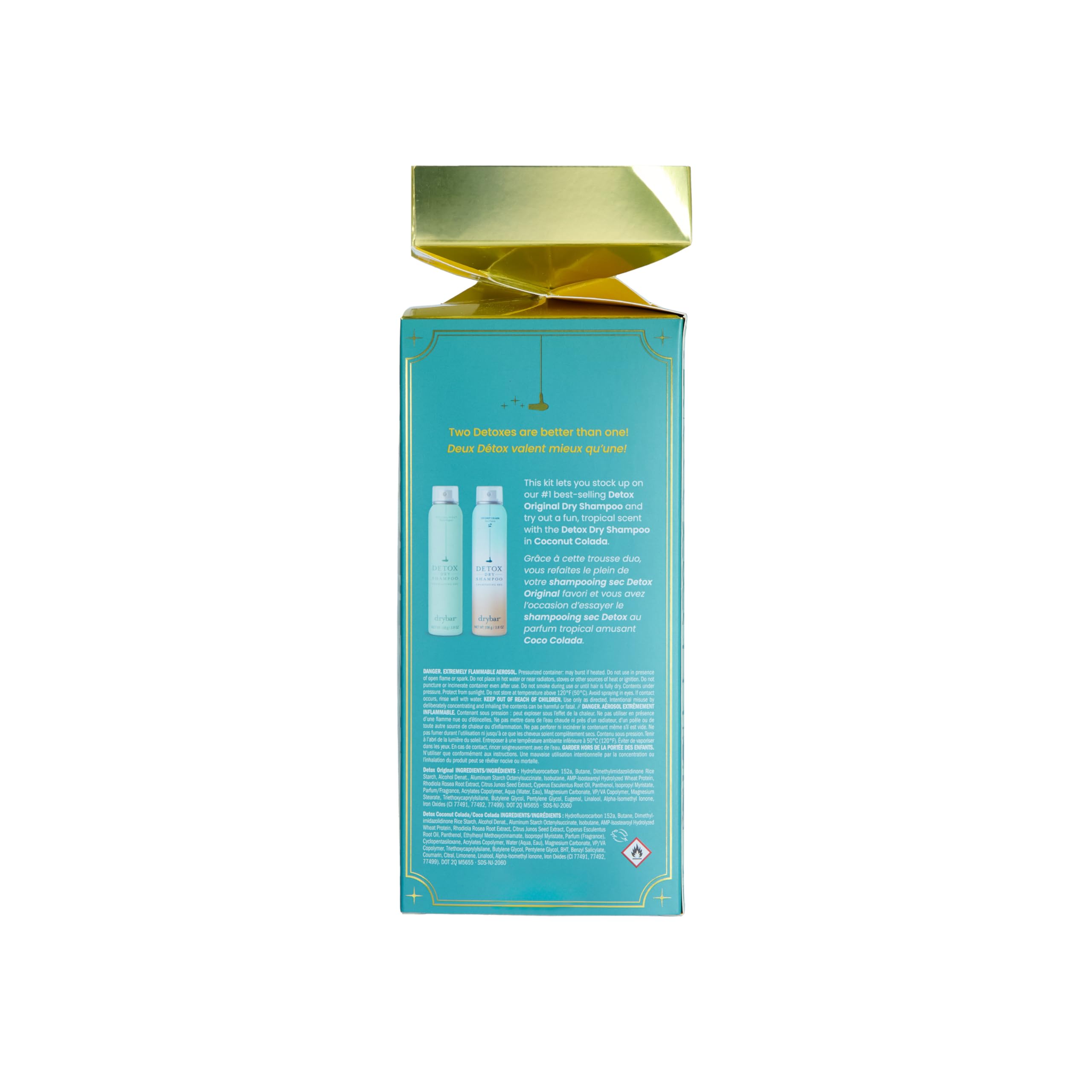 The Clean Sweep Detox Duo Kit - Holiday Gift Set, Dry Shampoo Twin Pack - Coconut Colada and Original Scent - Two 3.8 oz cans