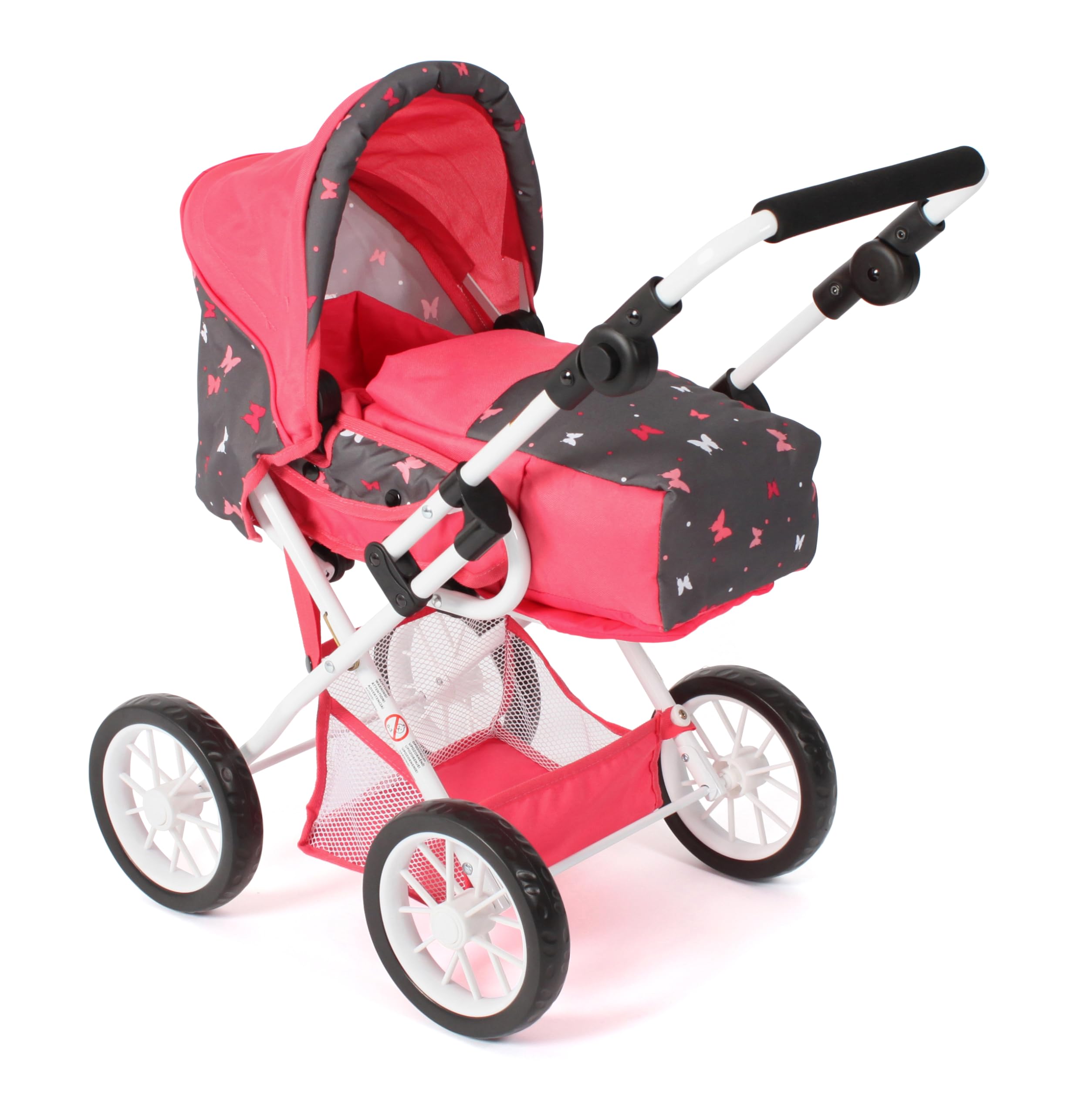 Bayer Chic 2000 3in1 Kombi Puppenwagen Leni – Butterfly Koralle
