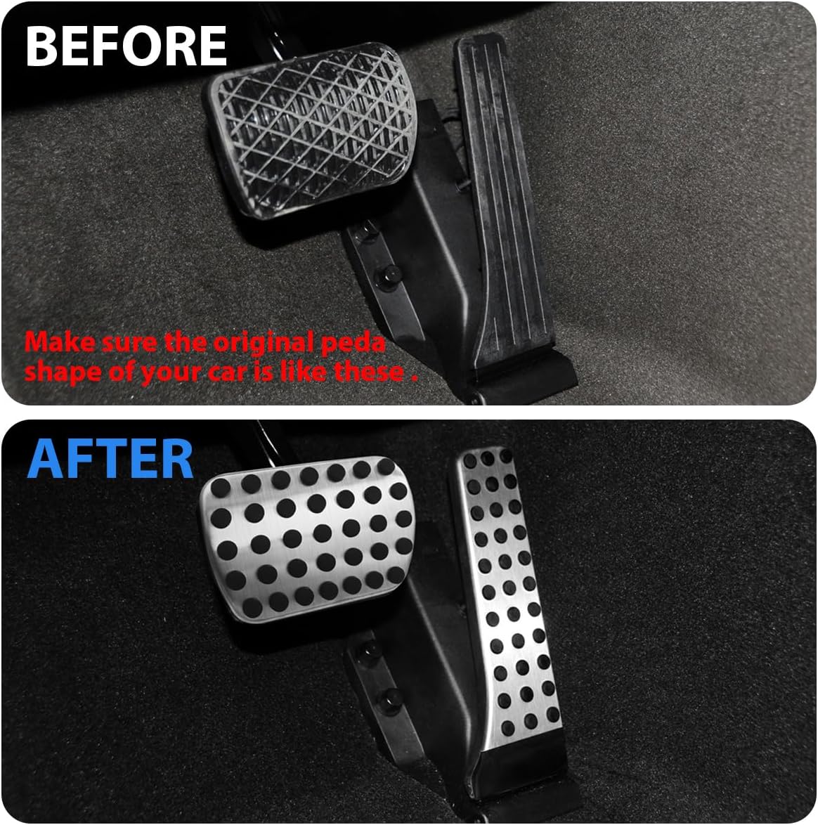 Accelerator Gas Brake Pedal Compatible for Mercedes Benz C E S GLE GLC GLK GLS Class EQC W213 W206 C257 Accessories Accelerator Pedal Cover Cap