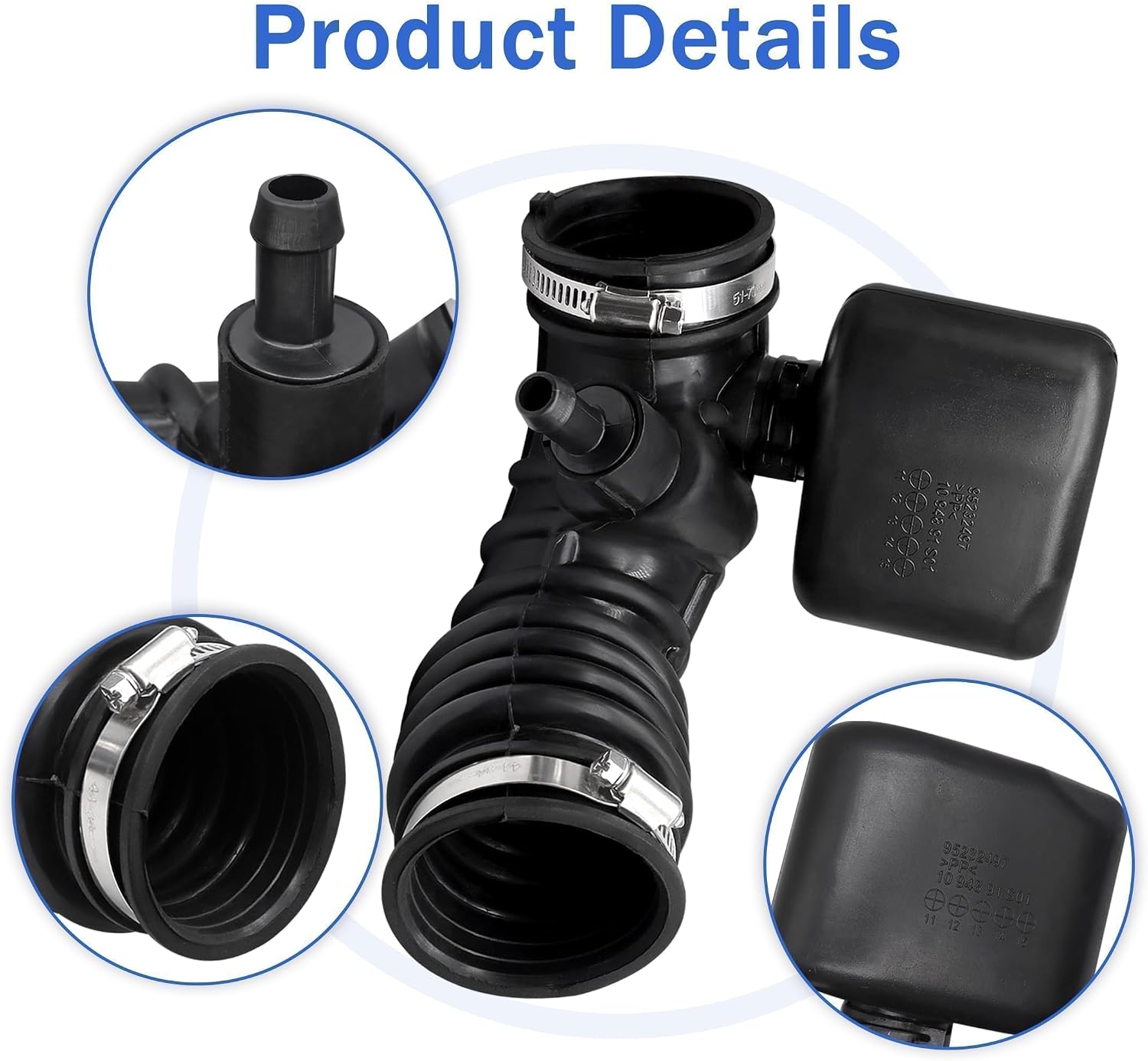 Air Cleaner Outlet Duct Hose Compatible with Chevrolet Spark 2013-2015 for Spark EV 2014-2015 Replaces# 95232495 95232497 96910374