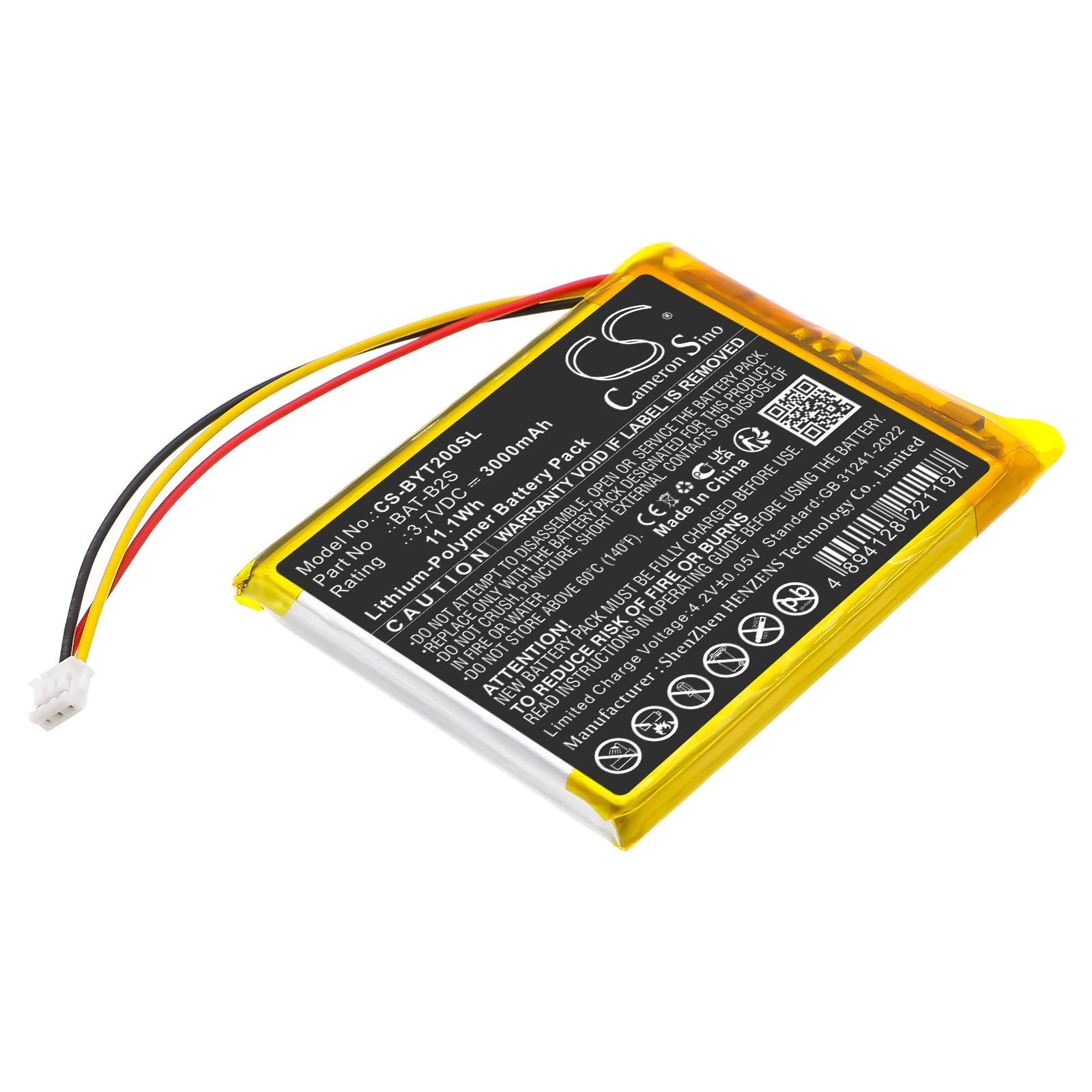 TECHTEK Batterie 3000mAh Compatible avec [Jeeber] 2K 3MP VB805, VB805PRO, pour [Boifun] 2S, 2TM, 5S, 6T, VB805, pour [Arenti] Ainanny, pour [ieGeek] Baby 1T, Baby1T, pour [Deatti] BM101-M, pour [ FBA