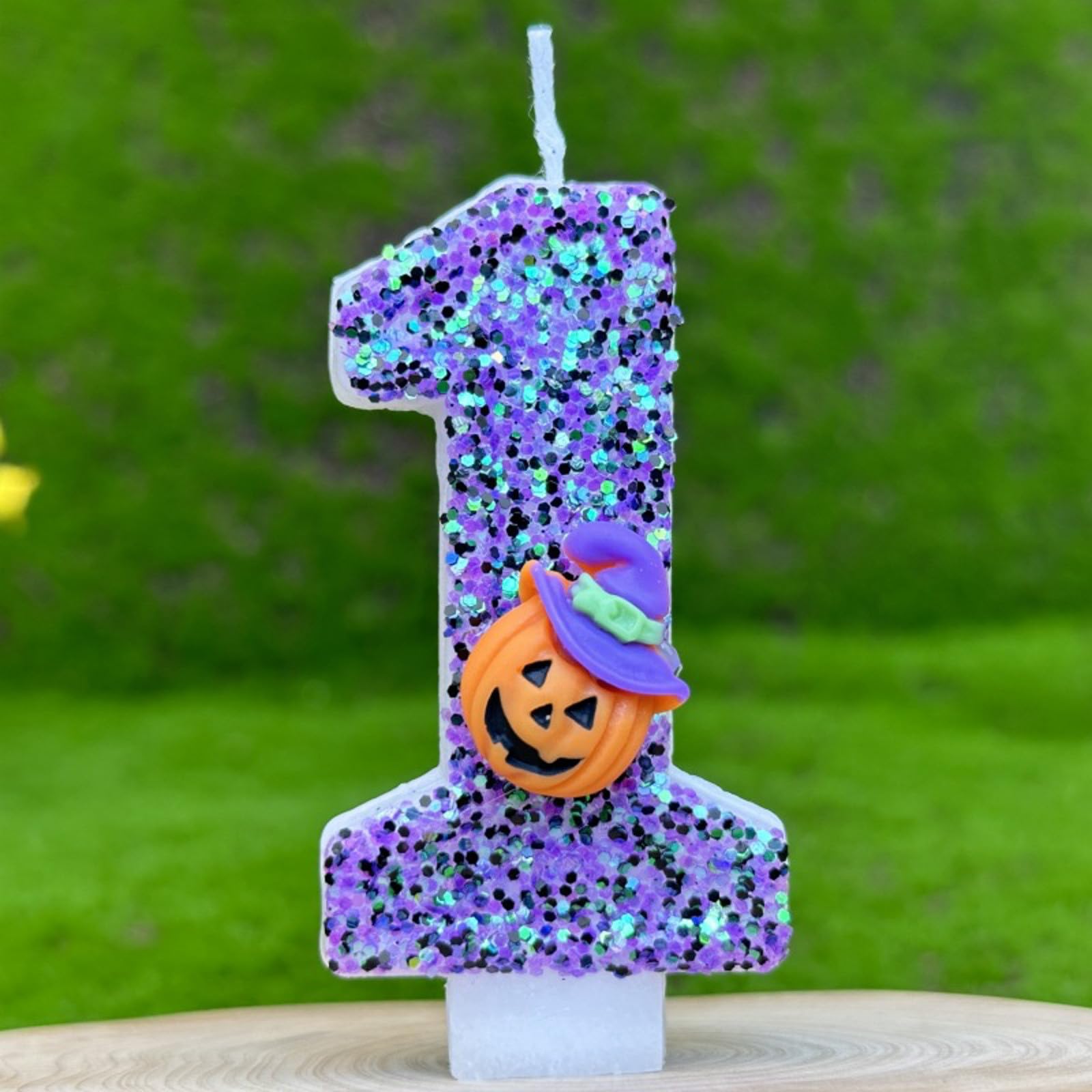 Velas Decorativas Halloween Calabaza Azul - Digitales, Para Tartas, Cupcakes, Fiestas Temáticas