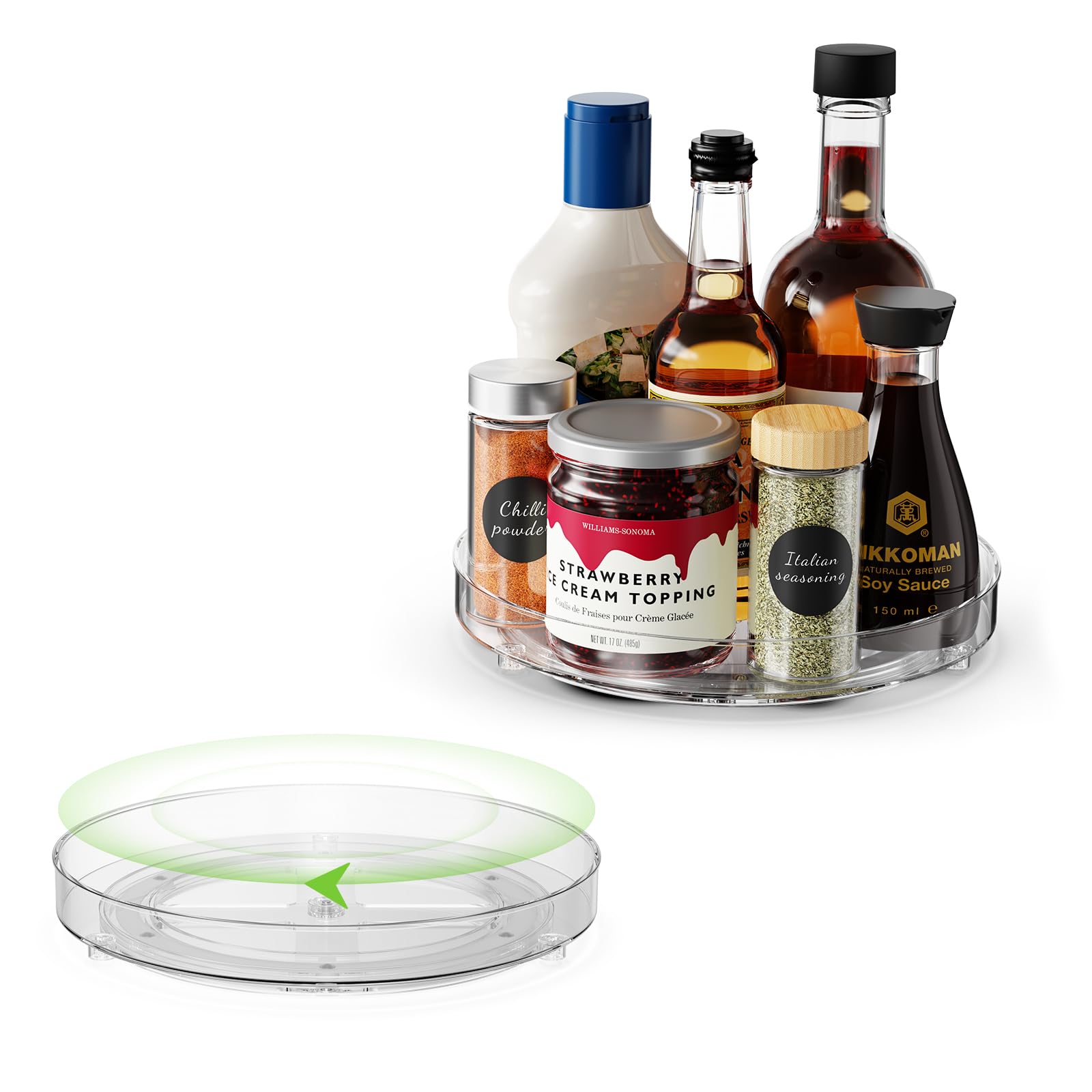Eettafel Roterend dienblad Pot Ingrediënten Opberg