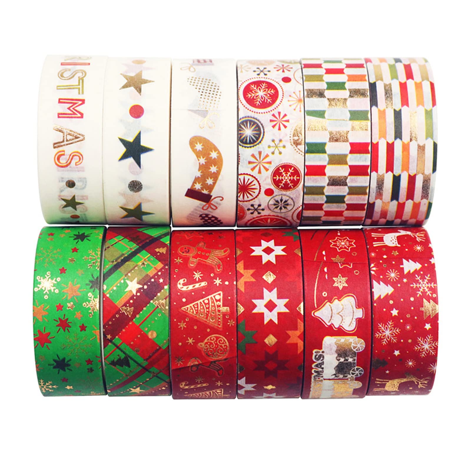Washi Tapes Set,36 Rollos De Cinta Washi Cinta Adhesiva Decorativa, Incluye Caja De Almacenamiento, para Manualidades, Papelería, Diario, Decoración del Hogar, Talla Única