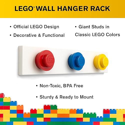 Miniatura 2 de Lego - Perchero de pared con 3 ganchos para colgar abrigos, mochilas, sombreros, decoración perfecta para habitación de Lego para niños, varios