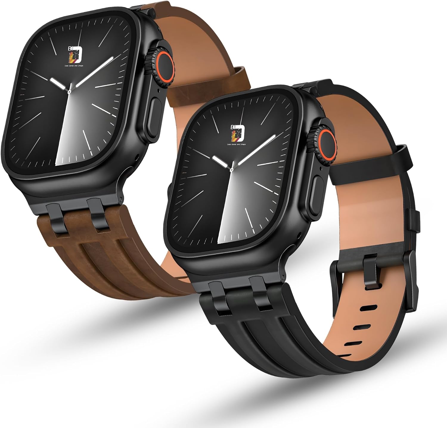 DADO Top Grain Crazy Horse Leather Band Compatible with Apple Watch Ultra 3/2/1, Series 11/10/9/8/7, 49/46/45/44mm, Elegant Strap with Classic Pin Buckle
