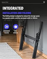 Vista 3 de Donner Piano de teclado teclado de piano de 61 teclas sensible a la fuerza y sonido superior teclado electrónico con soporte de música adaptador