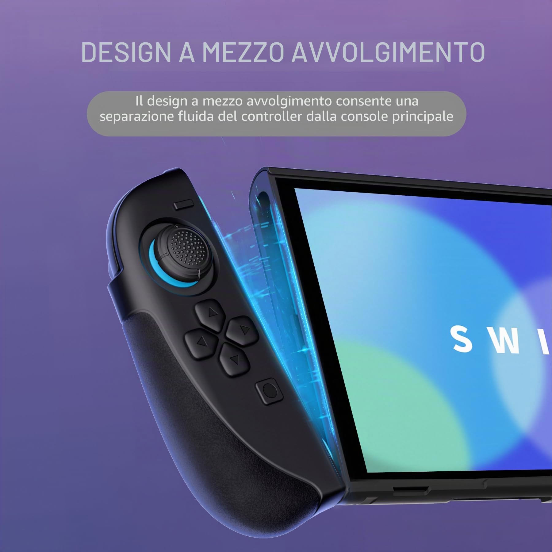 playvital Ranger Cover Dockable Rigida per Nintendo Switch 2 Console, Custodia Protettiva Silicone per Joycon 2, Supporto Regolabile Copri Analogici Accessori per Switch 2, Nero