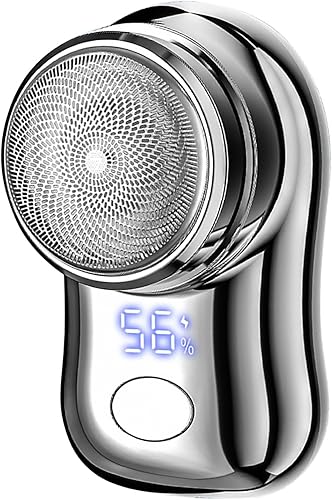 Mini afeitadora eléctrica portátil, afeitadora recargable, removedor de vello facial impecable para hombres y mujeres, maquinilla de afeitar