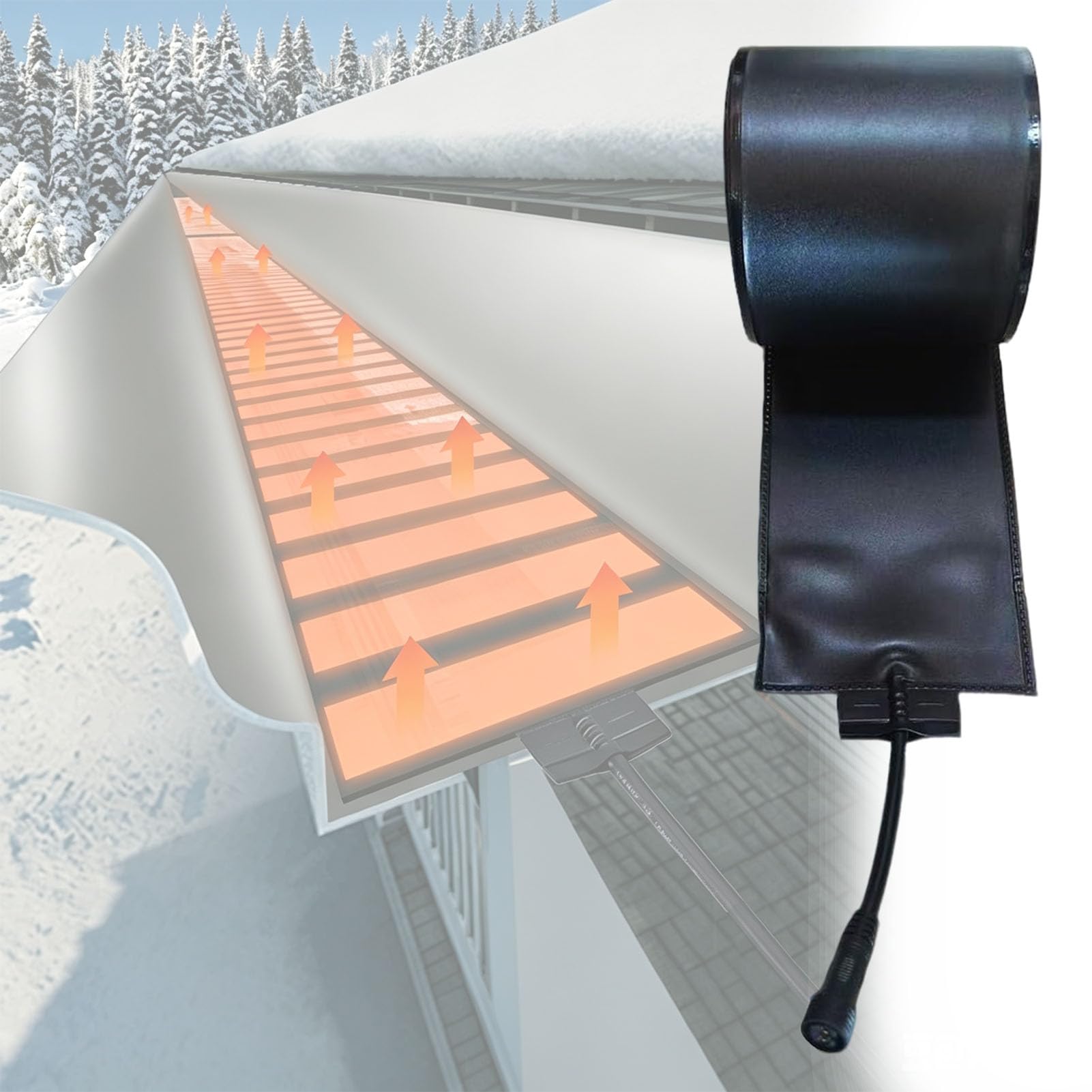 Alfombrillas Eléctricas para Derretir Nieve En Canalones 12 cm De Ancho