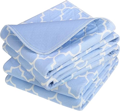 Miniatura 22 de OUTCREATOR® Almohadillas de cama lavables de 34 x 56 pulgadas (paquete de 2), protector de colchón para incontinencia, almohadillas antideslizantes