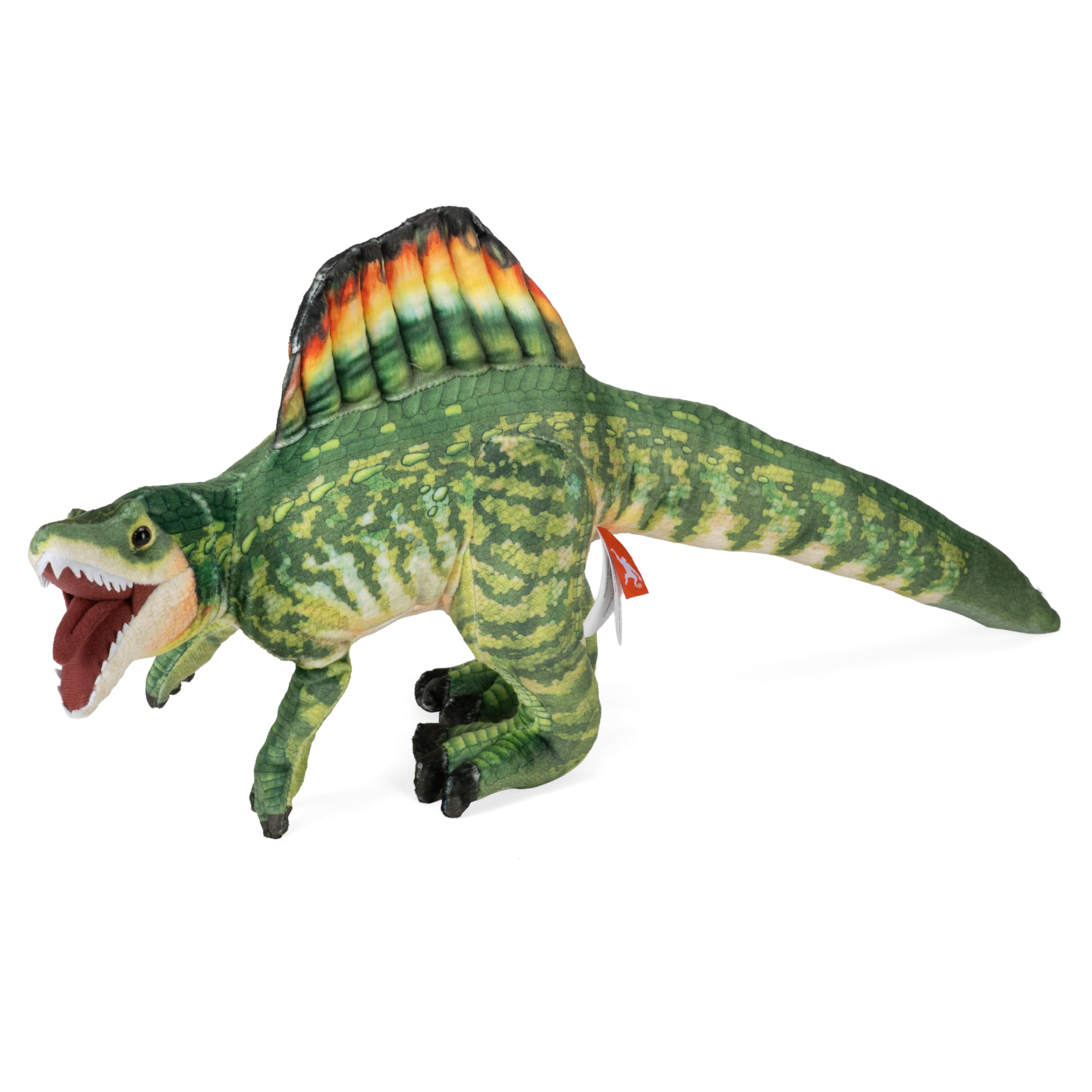 WILD REPUBLIC Artist Collection, Dinosaur Spinosaurus, Gift for Kids, 15 inches, Plush Toy, Fill is Spun Recycled Water Bottles