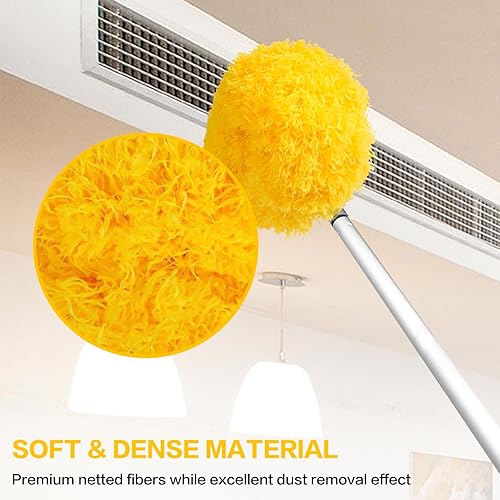 Vista 47 de Limpiador de ventilador de techo reutilizable de microfibra para ventilador de techo, limpiador extraíble con poste de extensión que se ajusta de 13