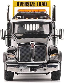 Amazon.com: Diecast Masters 1/50 Black Kenworth T880 SBFA w/Black