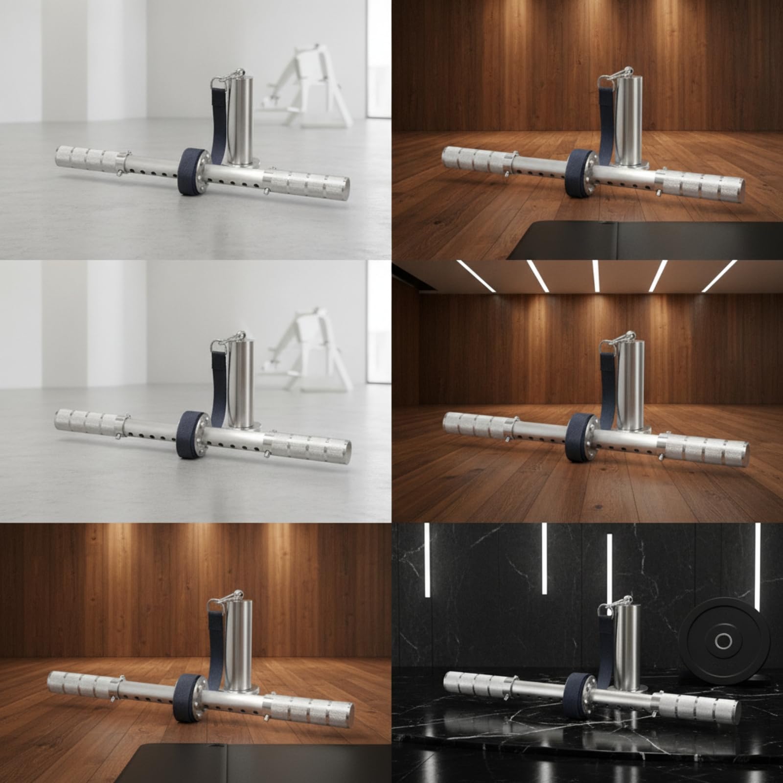 harayaa Allenatore Polso Rullo Polso Allenatore Avambracci Rullo Allenamento Presa Zigrinata Acciaio Inossidabile 304 Regolabile con Fori di Regolazione E
