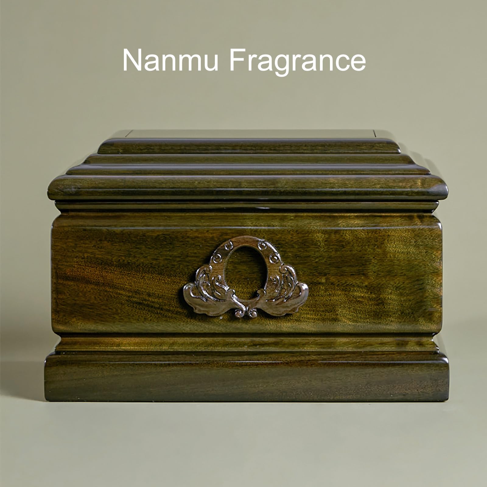 Urne Cinerarie in Legno D'ombra Golden-Thread per Ceneri Umane, Bara per Umani, Urna Funeraria Decorativa per Uomini e Donne Adulti(34cm/13.3in)