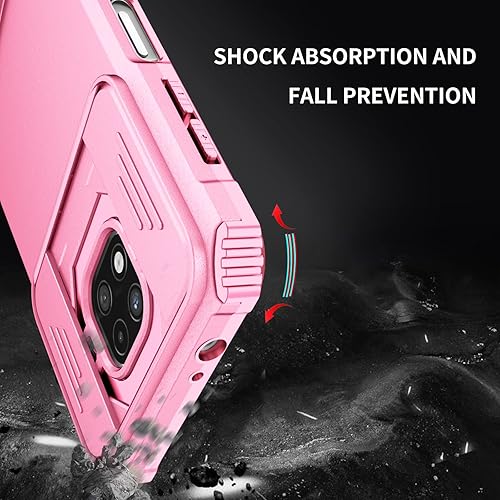 Miniatura 4 de Asuwish Funda de teléfono para Moto G Power 2021 con protector de pantalla de vidrio templado y cubierta deslizante para cámara deslizante, soporte