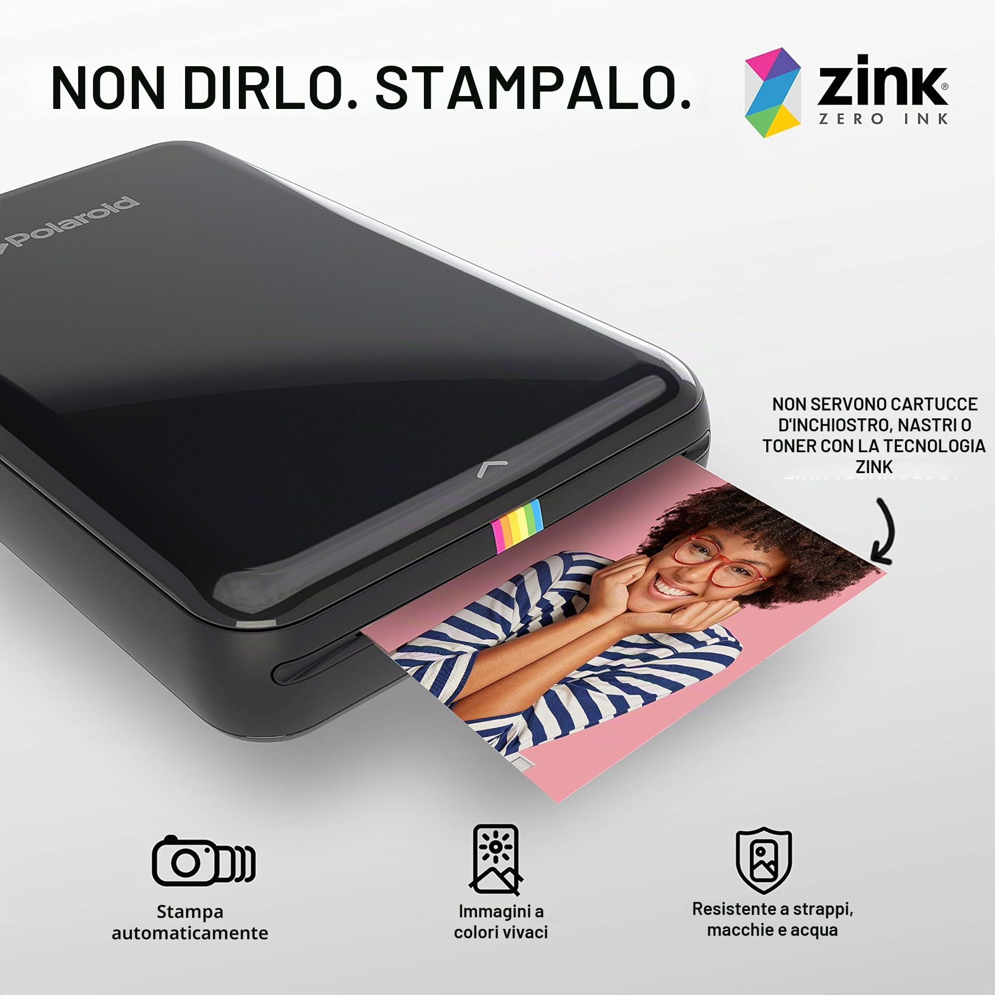 Zink ZINKPZ2X320 Carta fotografica istantanea 5,1 x 7,6 cm 20 Pack compatibile Polaroid Snap Snap Touch Zip Mint