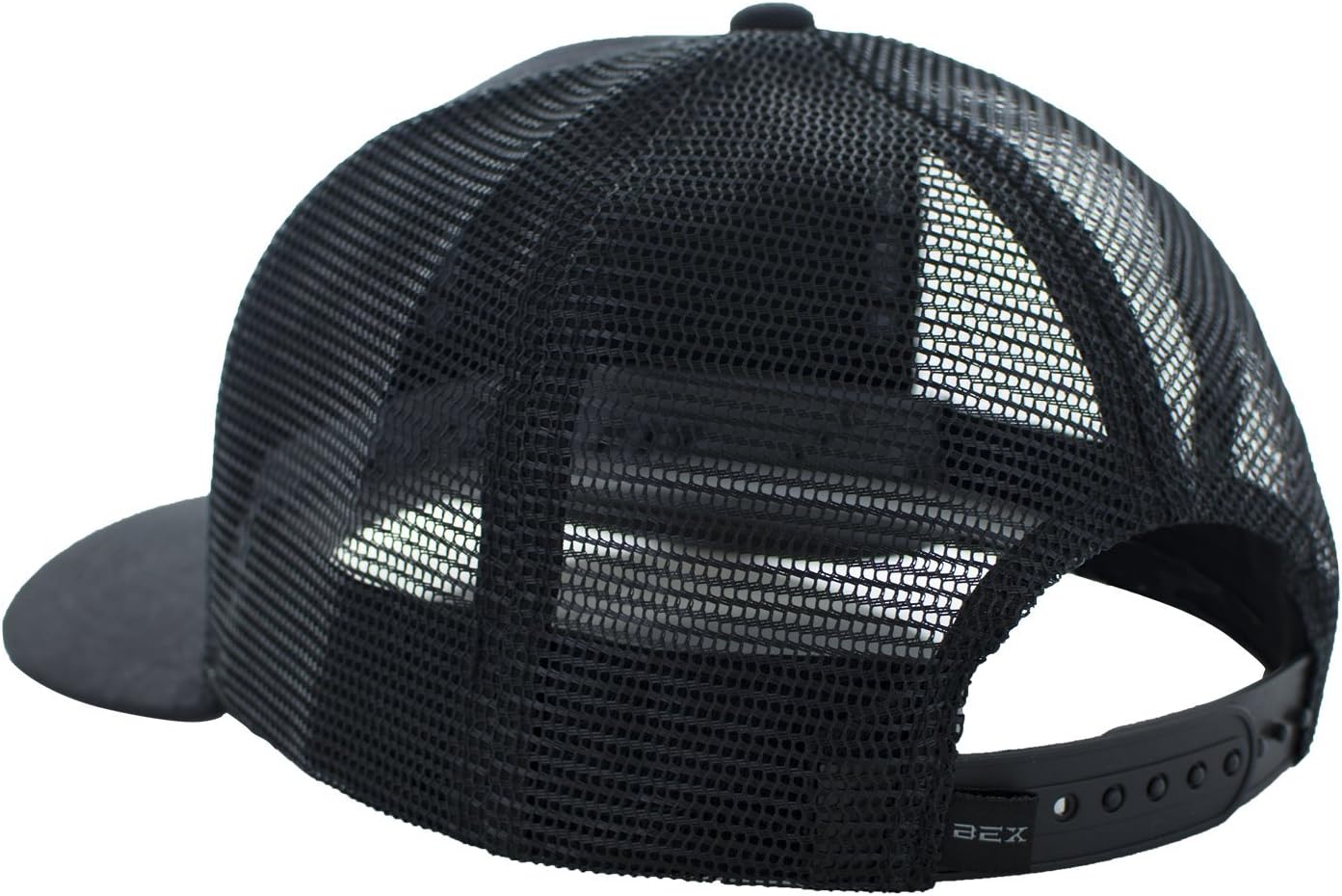 BEX OG Cap Men's Premium Trucker Hat - 6 Panel Cotton Twill Snapback with TPU Logo, Polyester Mesh Back, Buckram Structured Crown, Adjustable Fit