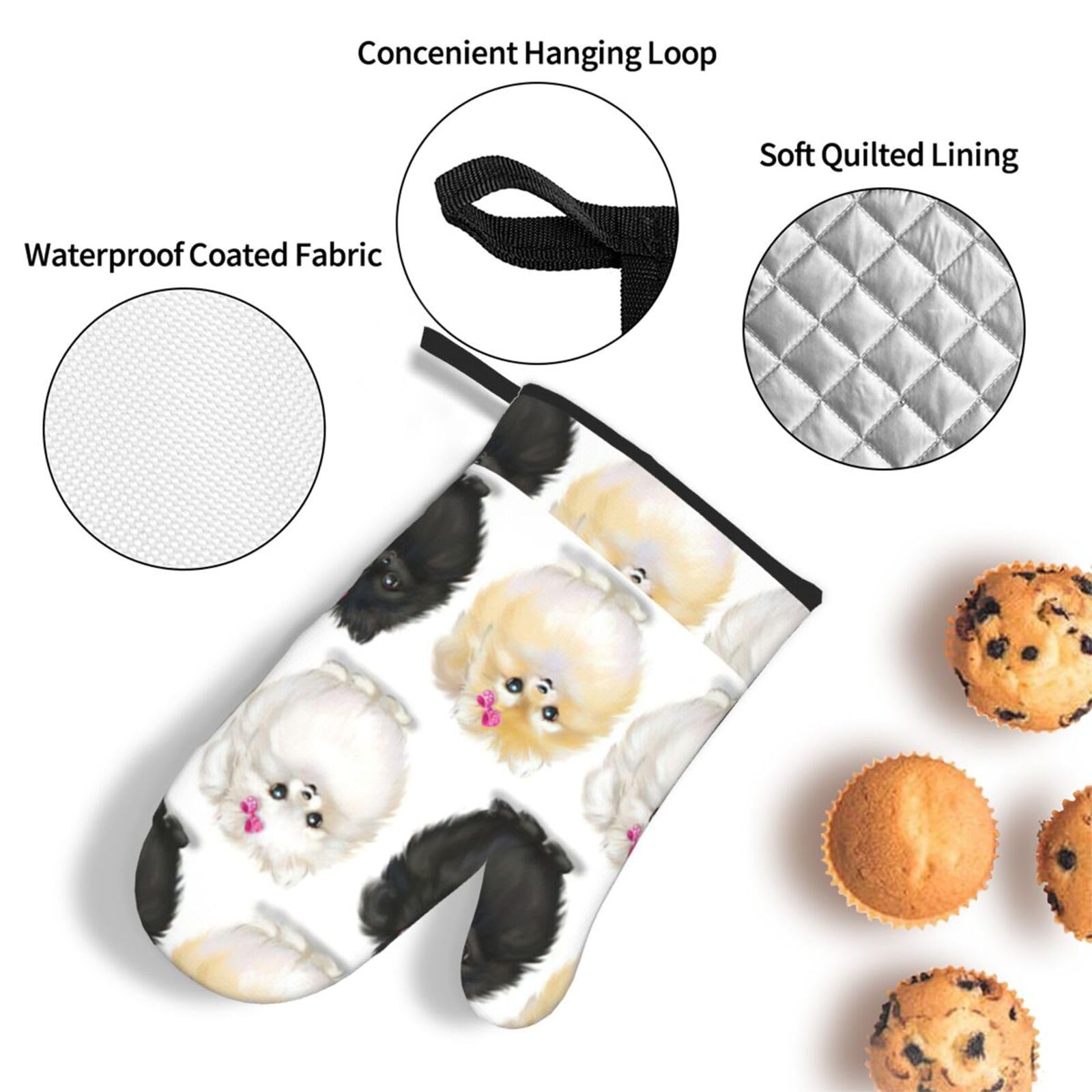Juego de 3 manoplas de cocina antideslizantes resistentes al calor y soporte para ollas, para cocinar.