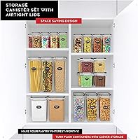 Vista 3 de DWËLLZA KITCHEN Juego de recipientes herméticos para almacenamiento de alimentos, 4 piezas de 3.6 litros, de plástico, sin BPA, aptos