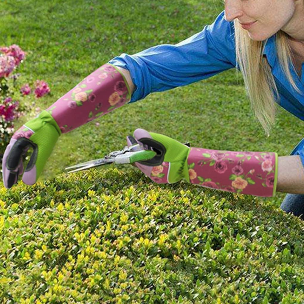 Guanti da lavoro Guanti da giardinaggio, Guanti da giardinaggio resistenti e lunghi da potatura, resistenti alle forature, guanti da lavoro, guanti da giardino, guanti da giardinaggio impermeabili, gu