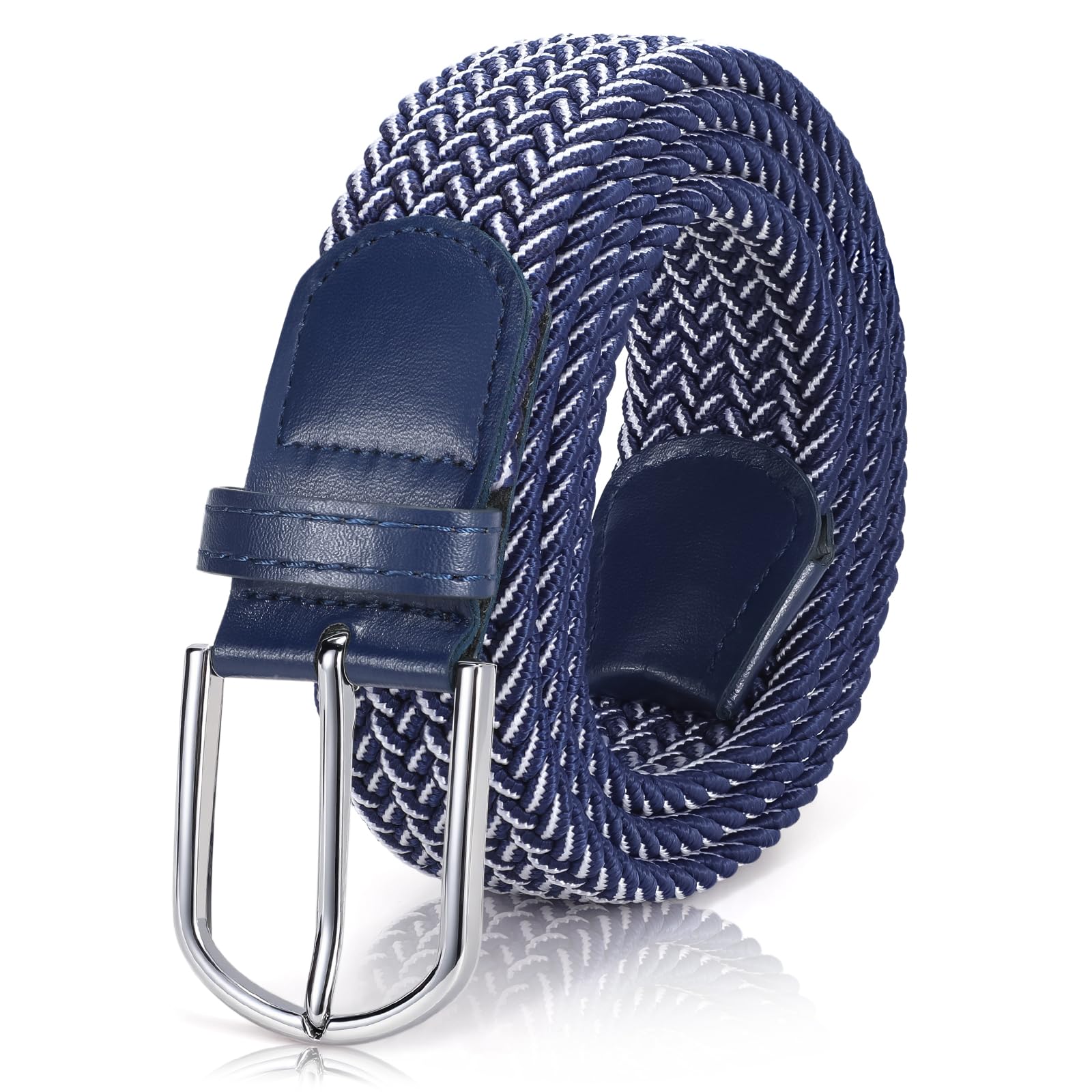 XZQTIVE Braided Belt Stretch Belt for Men and Women Multicolored Woven Golf Belt Elastic Jean Belts
