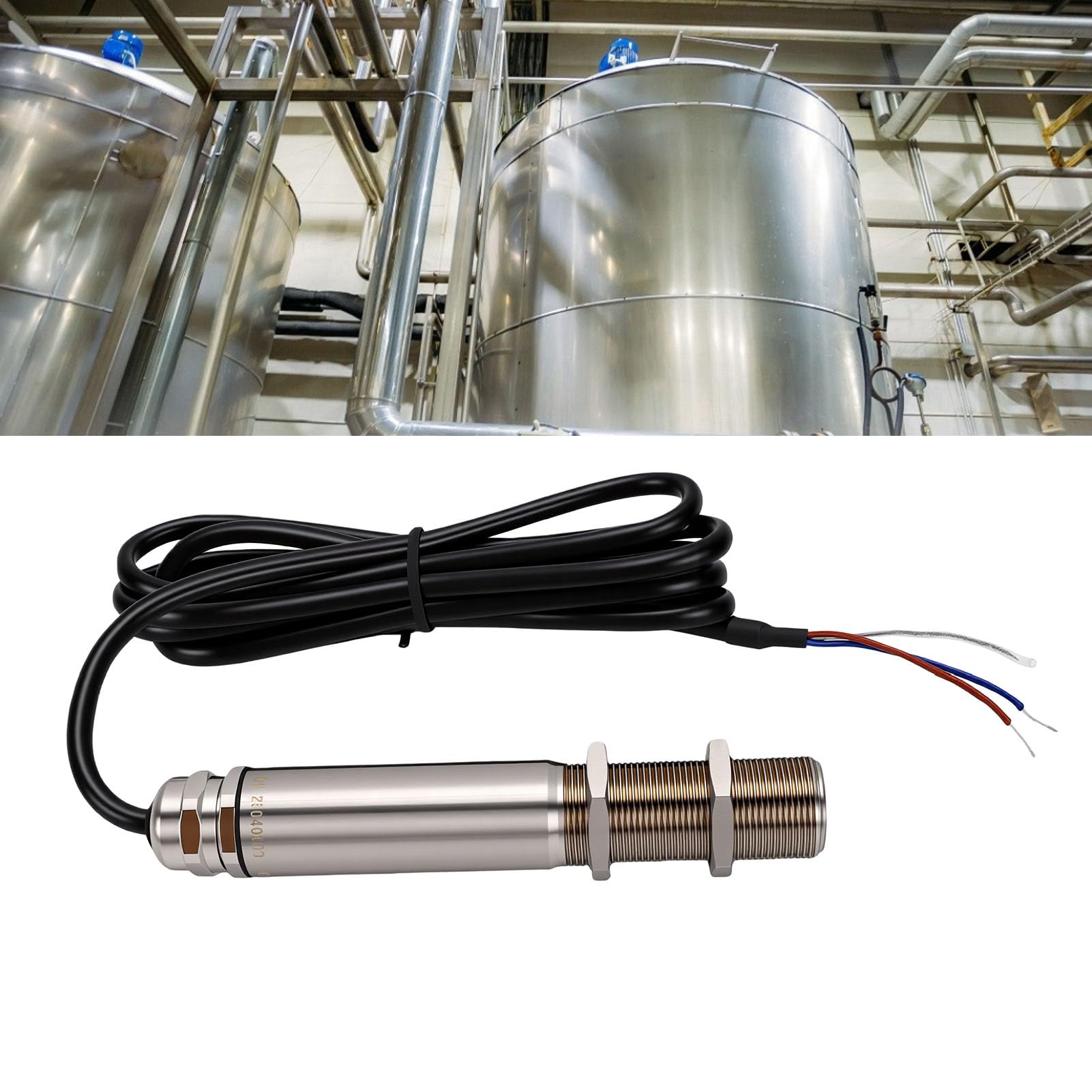 Sensore di Temperatura a Infrarossi IP65 (NEMA-4). | Sonda in acciaio inossidabile con trasmettitore di temperatura senza contatto 0-200 ℃ 4-20 mA con risposta di 300 ms per il