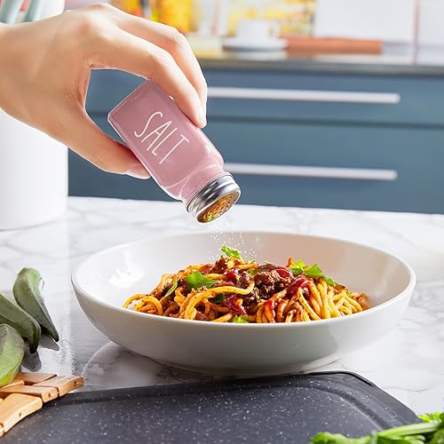 Miniatura 3 de Juego de saleros y pimenteros rosados, decoración y accesorios de cocina rosados, bonito salero de cristal para cocina y mesa, RV, campamento,