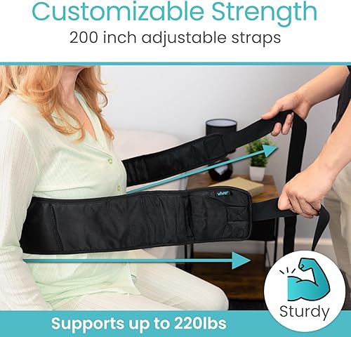 Miniatura 5 de Vive Restricciones de cama para pacientes ancianos con demencia - Cinturón de seguridad para silla de ruedas y cama - Dispositivo de prevención de