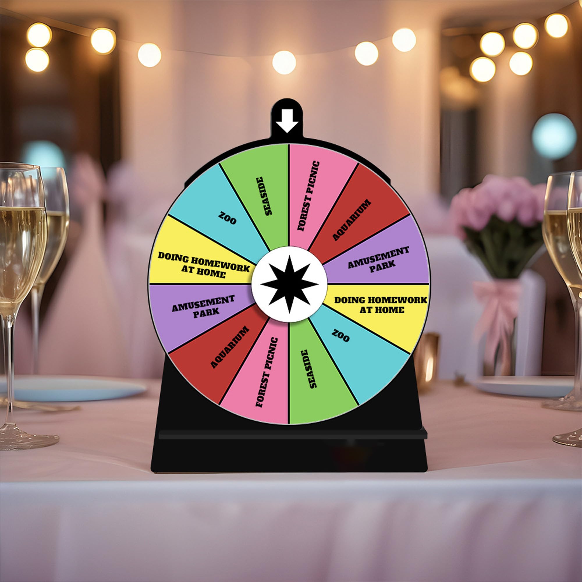 3pcs Ruota Girevole Premi, Ruota della Fortuna per Girare, Roulette Colorata Fortunata, con una penna cancellabile, Gioco Roulette Fortuna per Festa Carnevale Giocattoli