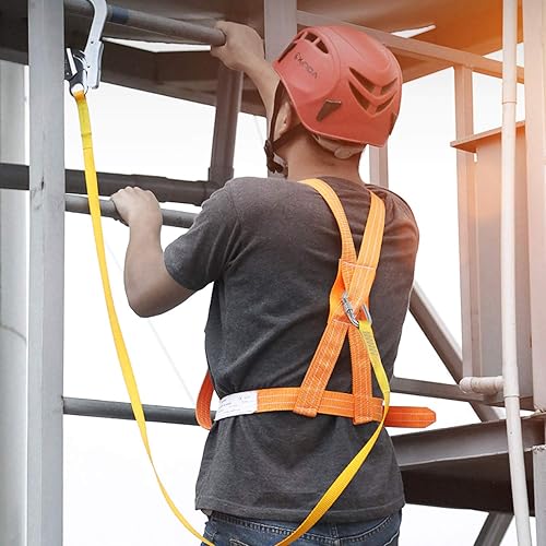 Miniatura 6 de WILDKEN Cordón de seguridad, arnés de escalada al aire libre, cuerda de protección contra caídas, ganchos grandes a presión, mosquetón (amarillo 2)