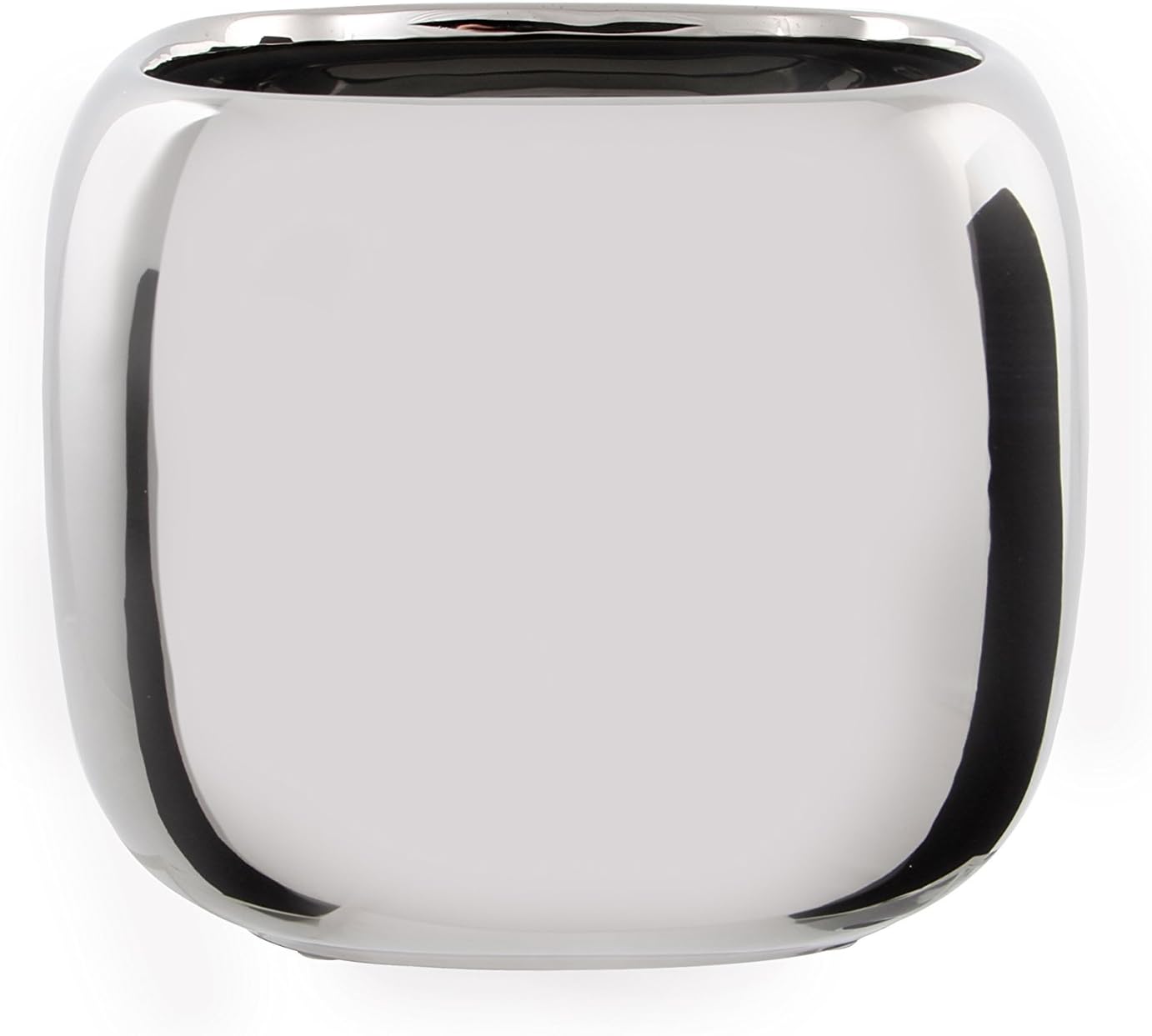 Mica Decorations Manon Planter, Ceramic, Silver, 13 x 13 x 10.5 cm