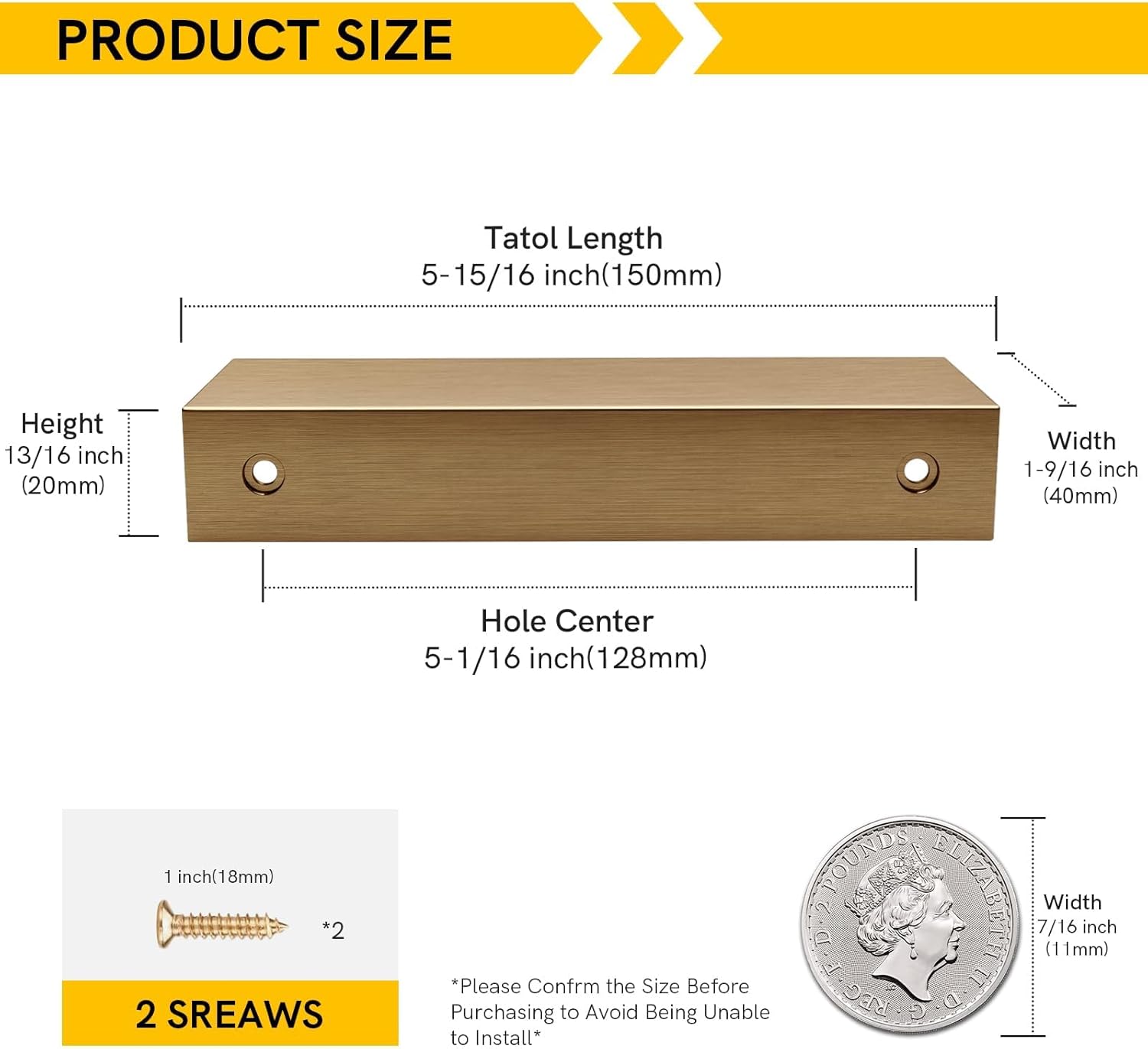 Rergy 10 Pack Champange Bronze Cabinet Pulls 5 inch Finger Pull for Cabinets Edge Aluminum Alloy Hardware for Dresser Drawer Cupboard Handles