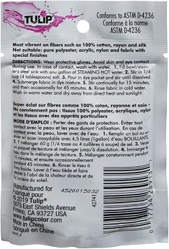 Tulip Permanent Fabric Dye Powder, Hot Dye Method for Vibrancy, Long-Lasting Color, Orange