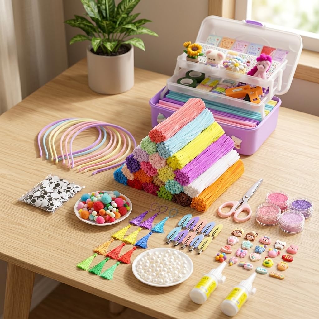 Nishiyuenyi Kit Manualidas Limpia para Niños, incluidos, Materiales para niños, Actividas en casa, style to 1