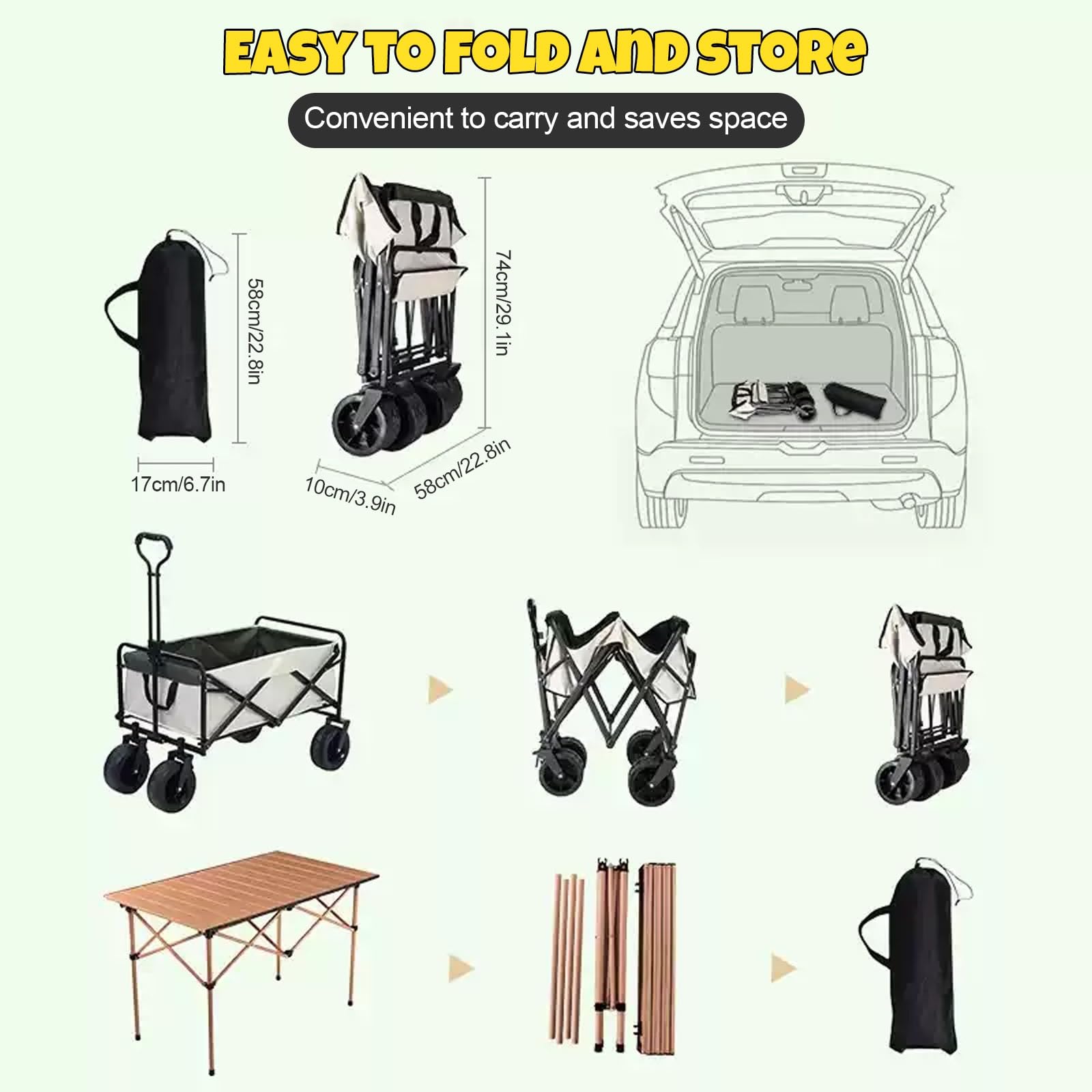 HARELA Genérico Puesto De Mercado con Toldo, Carrito de Comida callejera con Ruedas, Puestos Plegables for la Venta en el Mercado(Black,118cm/46.4in)