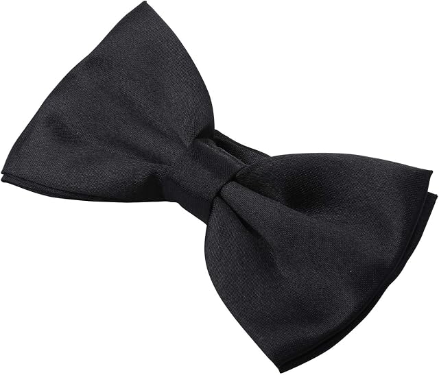 Kajeer Men's Bow Tie for Wedding Party - Solid Color Adjustable Tuxedo Bowtie Classy Silk Pre Tied Formal Bowties